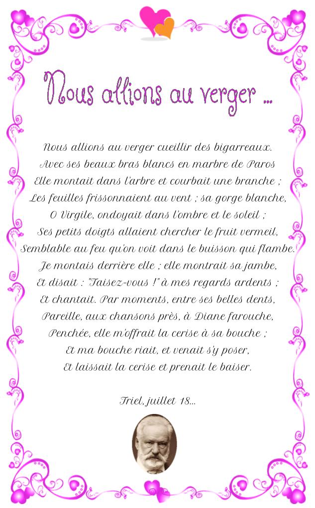 Nous allions au verger cueillir des bigarreaux – Hugo