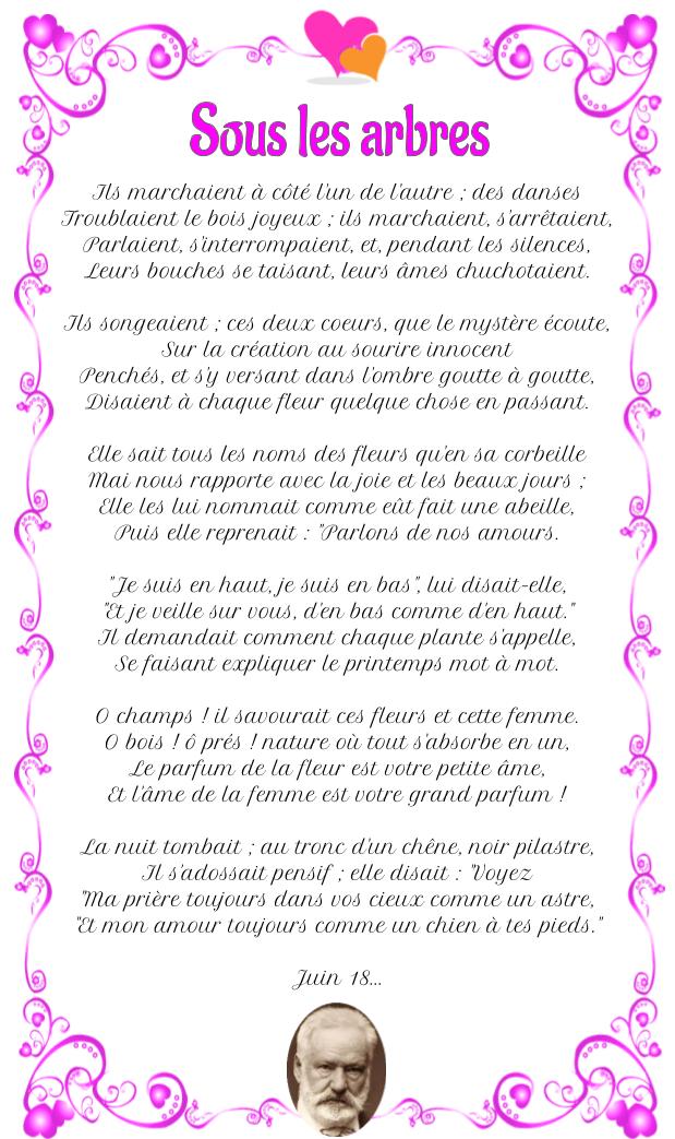 Sous les arbres – Victor Hugo