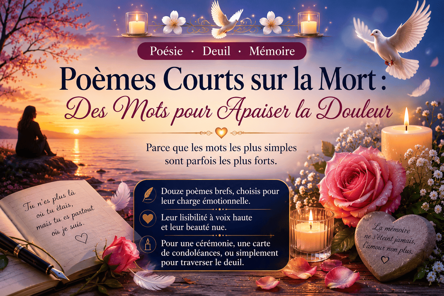 Poèmes courts sur la mort — une sélection de textes percutants et émouvants
