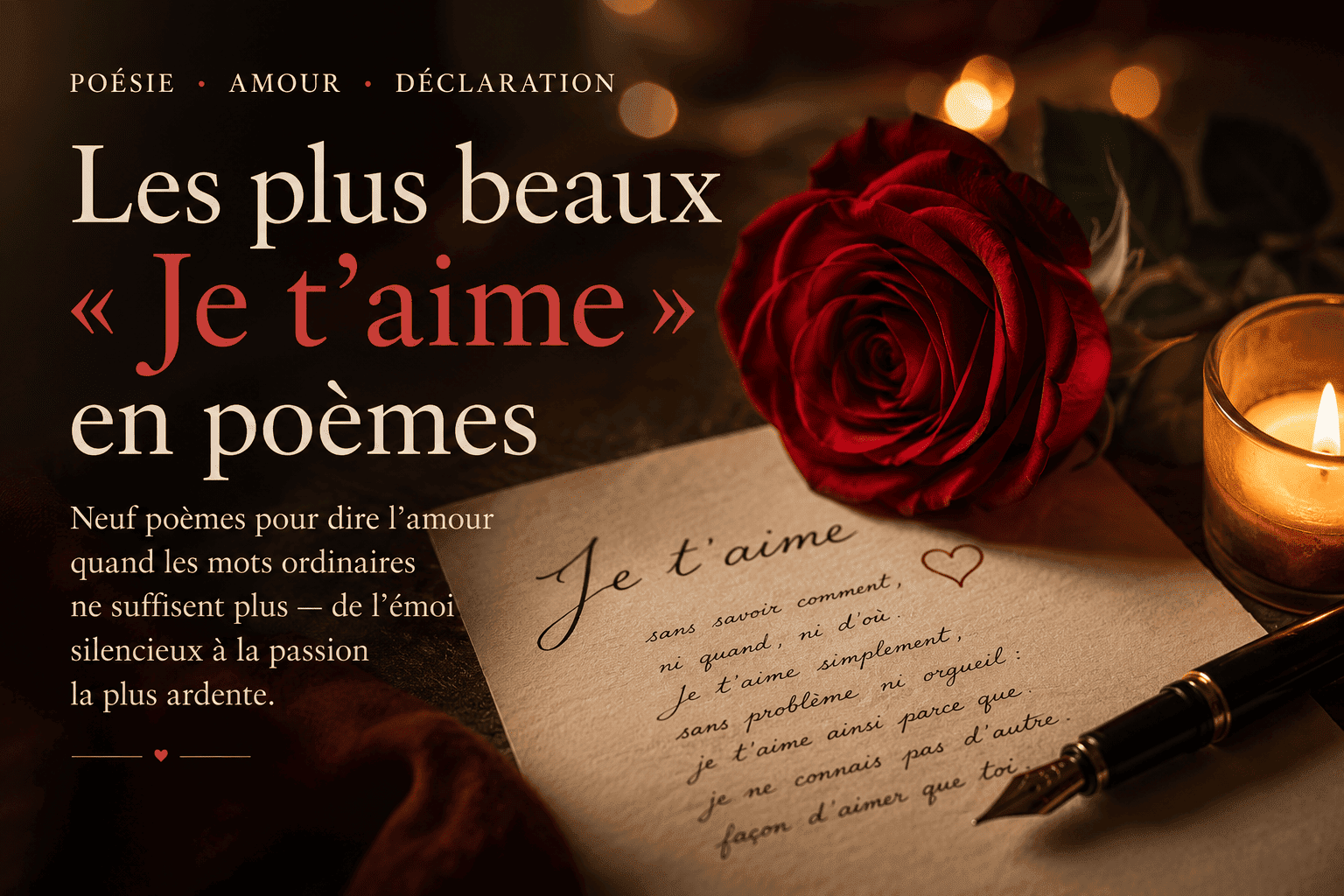 Les plus beaux « Je t’aime » en Poèmes
