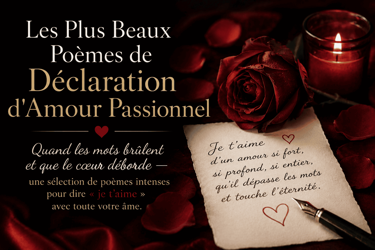 Les Plus Beaux Poèmes de Déclaration d’Amour Passionnel