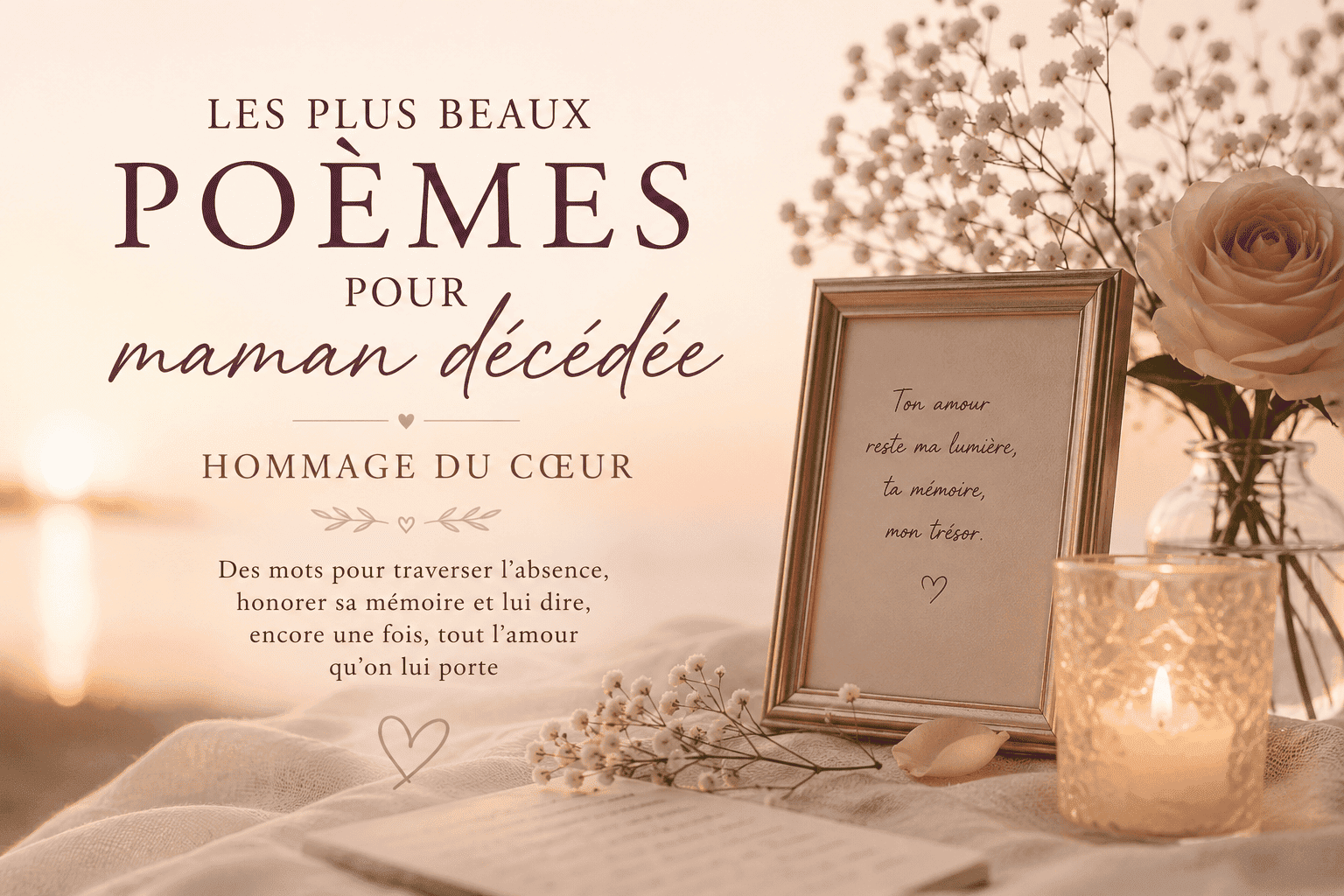 Les plus beaux poèmes pour maman décédée — hommage du cœur
