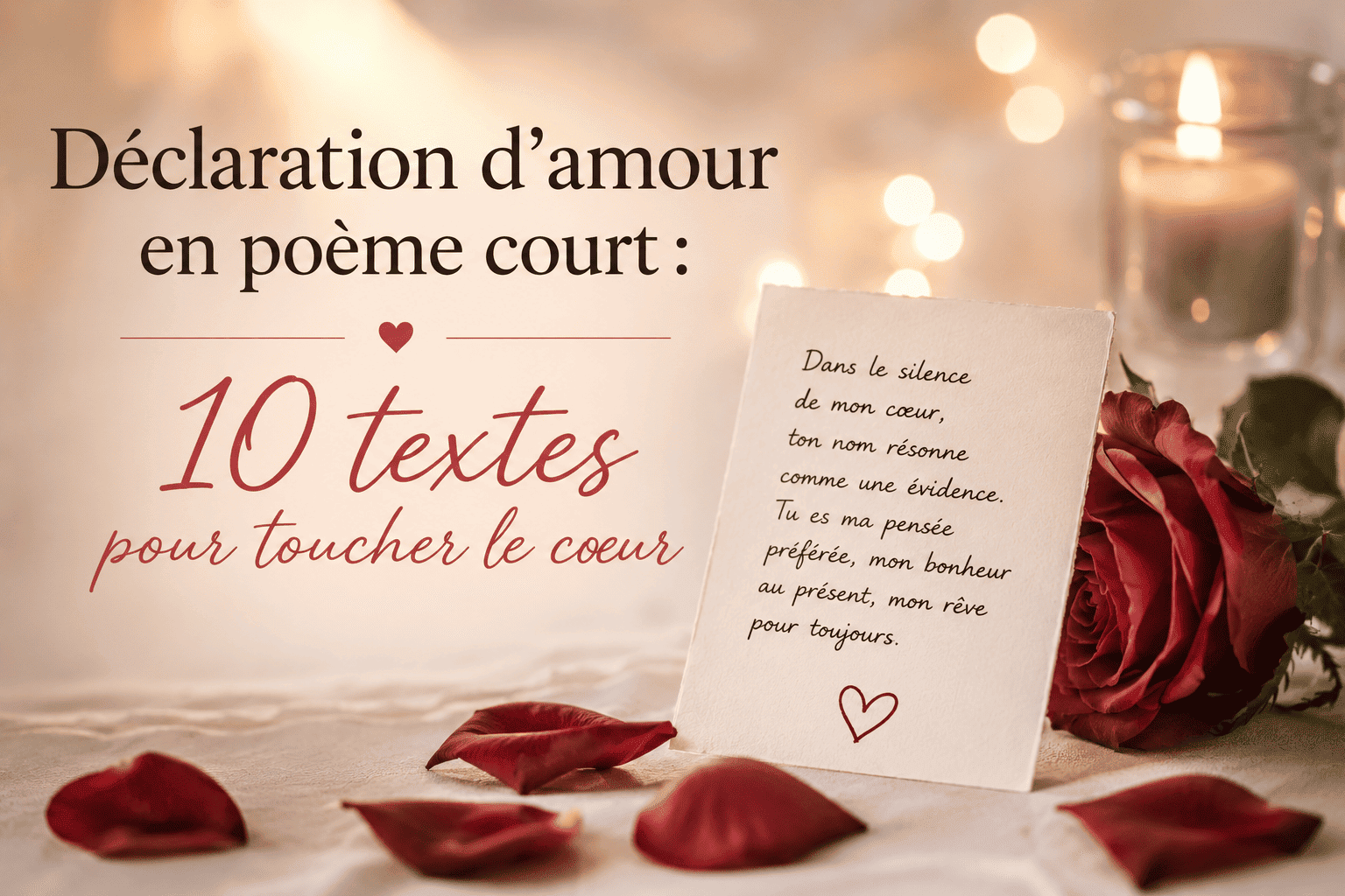 Déclaration d&rsquo;amour en poème court : 10 textes pour toucher le cœur