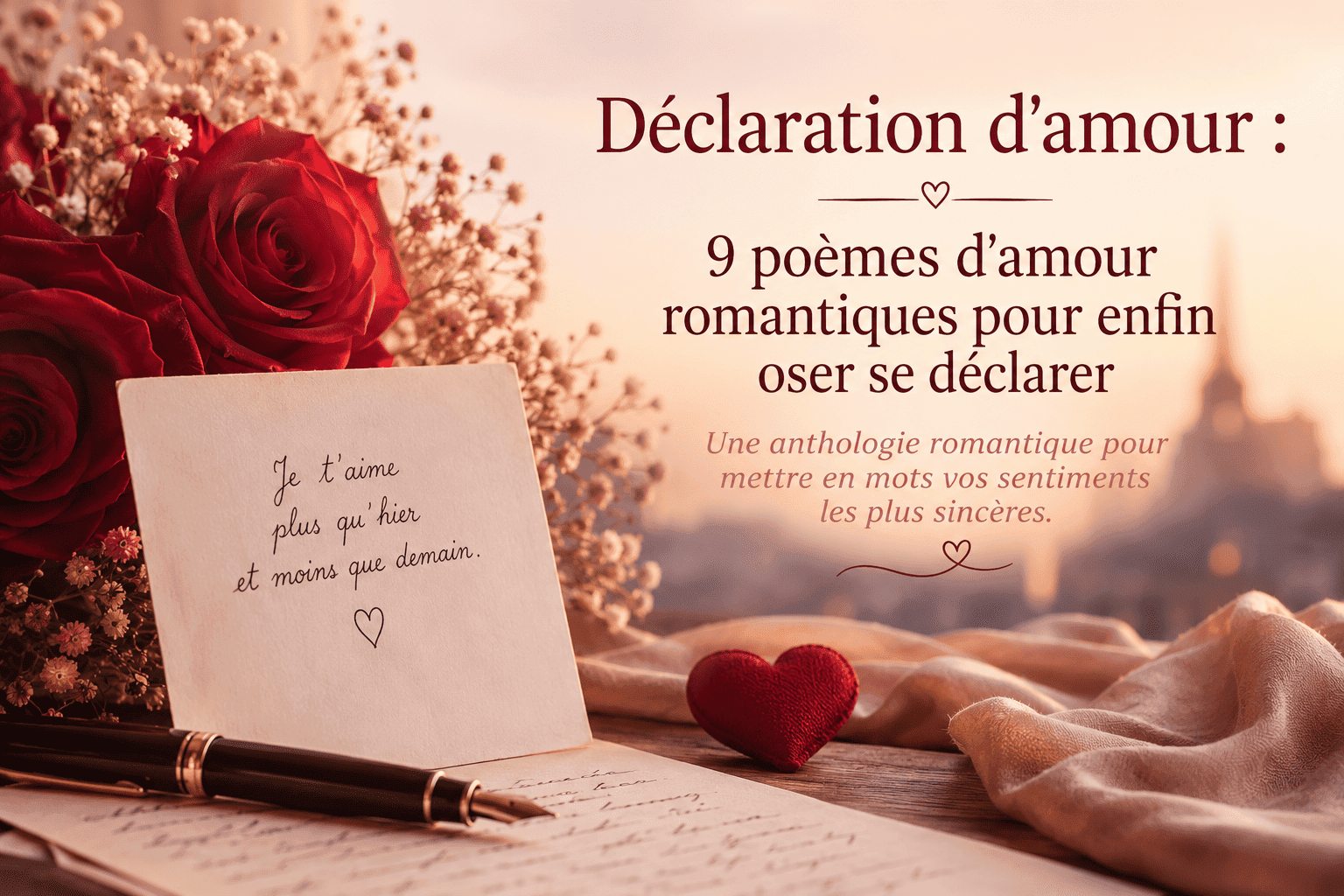 Les plus belles déclarations d&rsquo;amour romantiques en poème