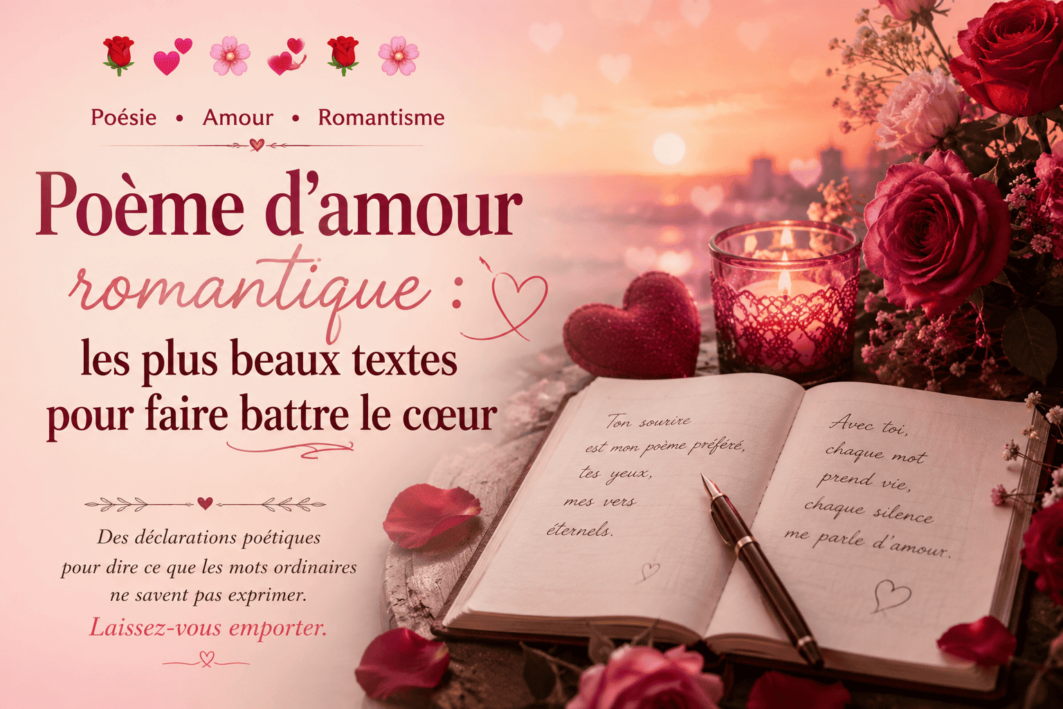 Les plus beaux poèmes d’amour romantiques qui font battre le cœur